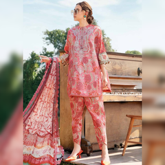 SR-MB458 Unstitched Digital Printed Lawn Suit 3pc With Lawn Digital Printed Dupatta