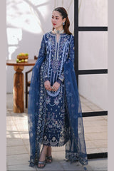 SR-SP2545 Unstitched Embroidered Lawn 3pc Suit With Organza Embroidered Dupatta
