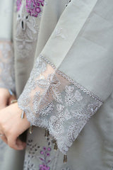 SR-842 Unstitched Embroidered Dhanak Suit 3pc With Embroidered Dhanak Shawl