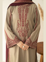 SR-KD910 Unstitched Embroidered Lawn Suit With Lawn Embroidered Dupatta & Embroidered Trouser
