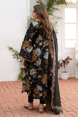SR-BQ02 Digital Printed Khaddar Suit 3pc with Khaddar Digital Printed Dupatta & Embroidered Patches