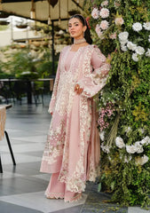LF-EL2710 Lawn Unstitched Embroidered 3pc Suit With Cotton Net Embroidered Dupatta
