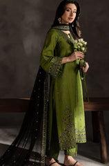 LF-89333 Lawn Embroidered 3pc Suit With Bamber Chiffon Embroidered Dupatta