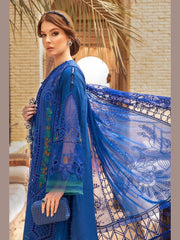 SR-2590 Lawn Unstitched Embroidered 3pc Suit With Organza Embroidered Dupatta