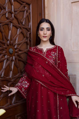 LF-BT2700 Unstitched Fully Embroidered Lawn Suit With Embroidered Bamber Chiffon Dupatta