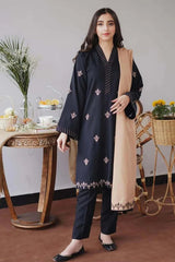 SR-BR1135 Unstitched Heavy Embroidered Dhanak Suit Embroidered Dhanak Shawl