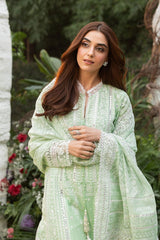 LF-SN2675 Unstitched Fully Embroidered Lawn Suit With Embroidered Organza Dupatta