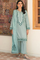 LF-MB2845 Unstitched Fully Embroidered Lawn Suit With Fully Embroidered Lawn Dupatta