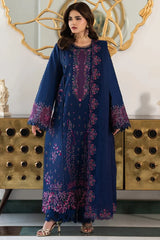 LF-RR2930 Dhanak Unstitched Fully Embroided Chikenkari 3pc Suit With Fully Embroided Dhanak Shawl