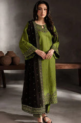 LF-89333 Lawn Embroidered 3pc Suit With Bamber Chiffon Embroidered Dupatta