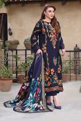LF-225 Lawn Embroidered 3pc Suit With Cotton Lawn Digital Printed Dupatta