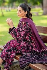 SR-BK187 Khaddar 3pc Digital Printed Suit With Digital Printed Khaddar Dupatta