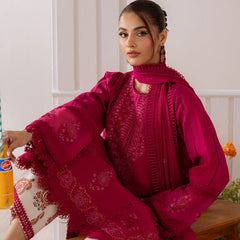 SR-CO514B Unstitched Embroidered Lawn Suit With Embroidered Cotton Net Dupatta