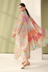 LF-BQ201 Digital Printed Lawn Suit 3pc With Monar Digital Printed Dupatta