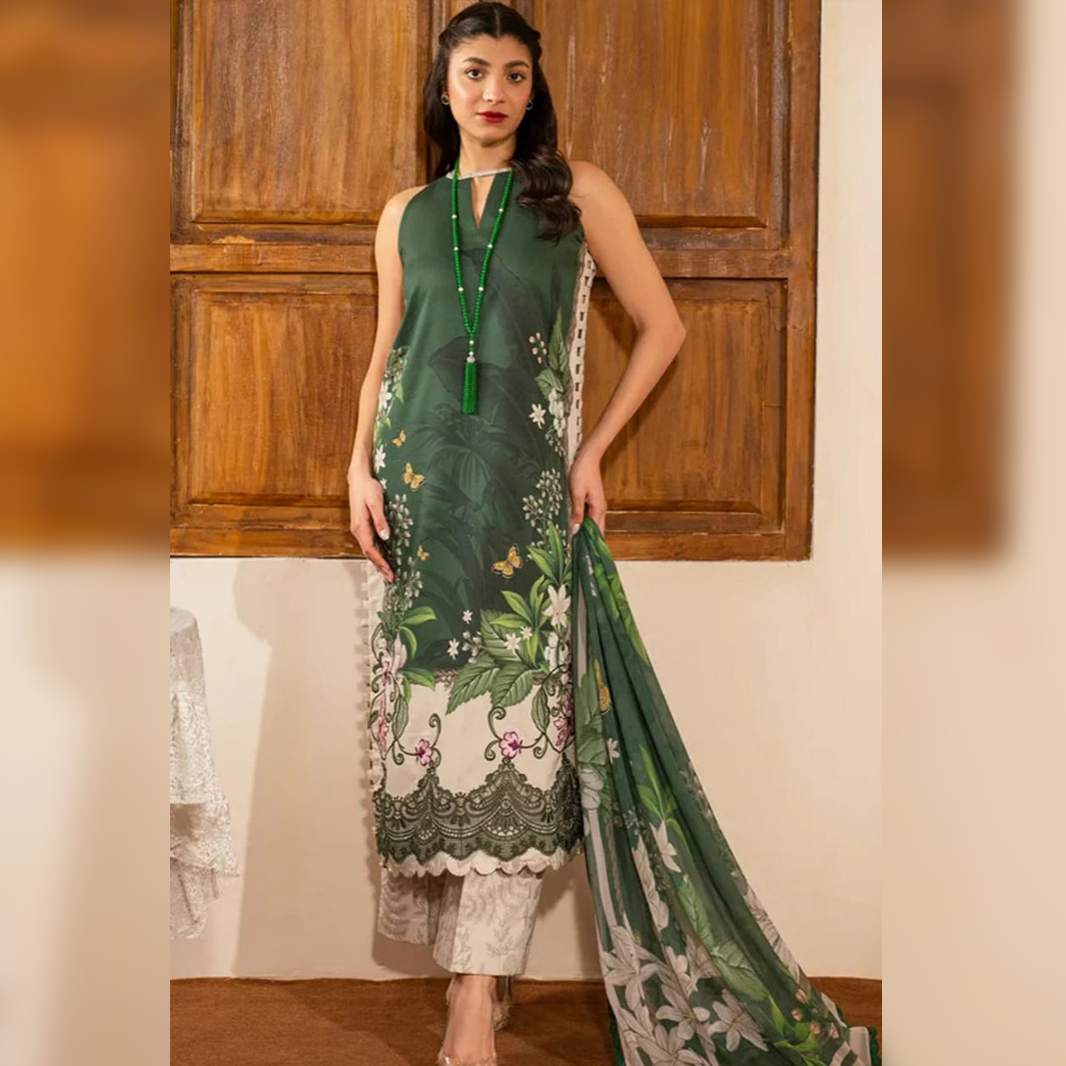 SR-LM460 Digital Printed Lawn Suit 3pc with Lawn Digital Printed Dupatta