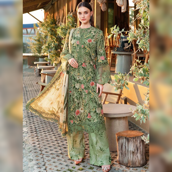 SR-MB452 Unstitched Digital Printed Lawn Suit 3pc With Lawn Digital Printed Dupatta