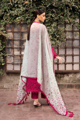 LF-JZ2760 Lawn Unstitched Embroidered 3pc Suit With Monar Digital Printed Dupatta