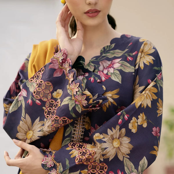 Digital Printed Unstitched 3pc Lawn Suit With Digital Printed Lawn Dupatta