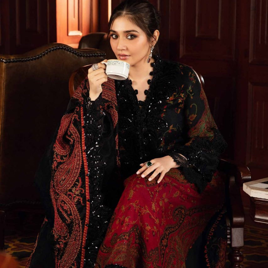 SR-MB450 Digital Printed Lawn Suit 3pc with Poly Lawn Digital Printed Dupatta