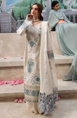 LF-MR2730 Lawn Unstitched Embroidered 3pc Suit With Lawn Embroidered Dupatta