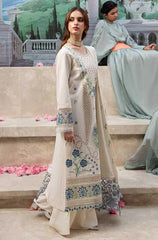 LF-MR2730 Lawn Unstitched Embroidered 3pc Suit With Lawn Embroidered Dupatta