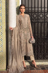 SR-MB2665 Lawn Unstitched Chiken Kari 3pc Suit With Organza Embroidered Dupatta