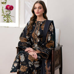LF-BQ02 Digital Printed Lawn Suit 3pc with Lawn Digital Printed Dupatta & Embroidered Patches