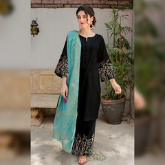 SR-707 Lawn Embroidered 3pc Suit With Swiss Viscouse Dupatta