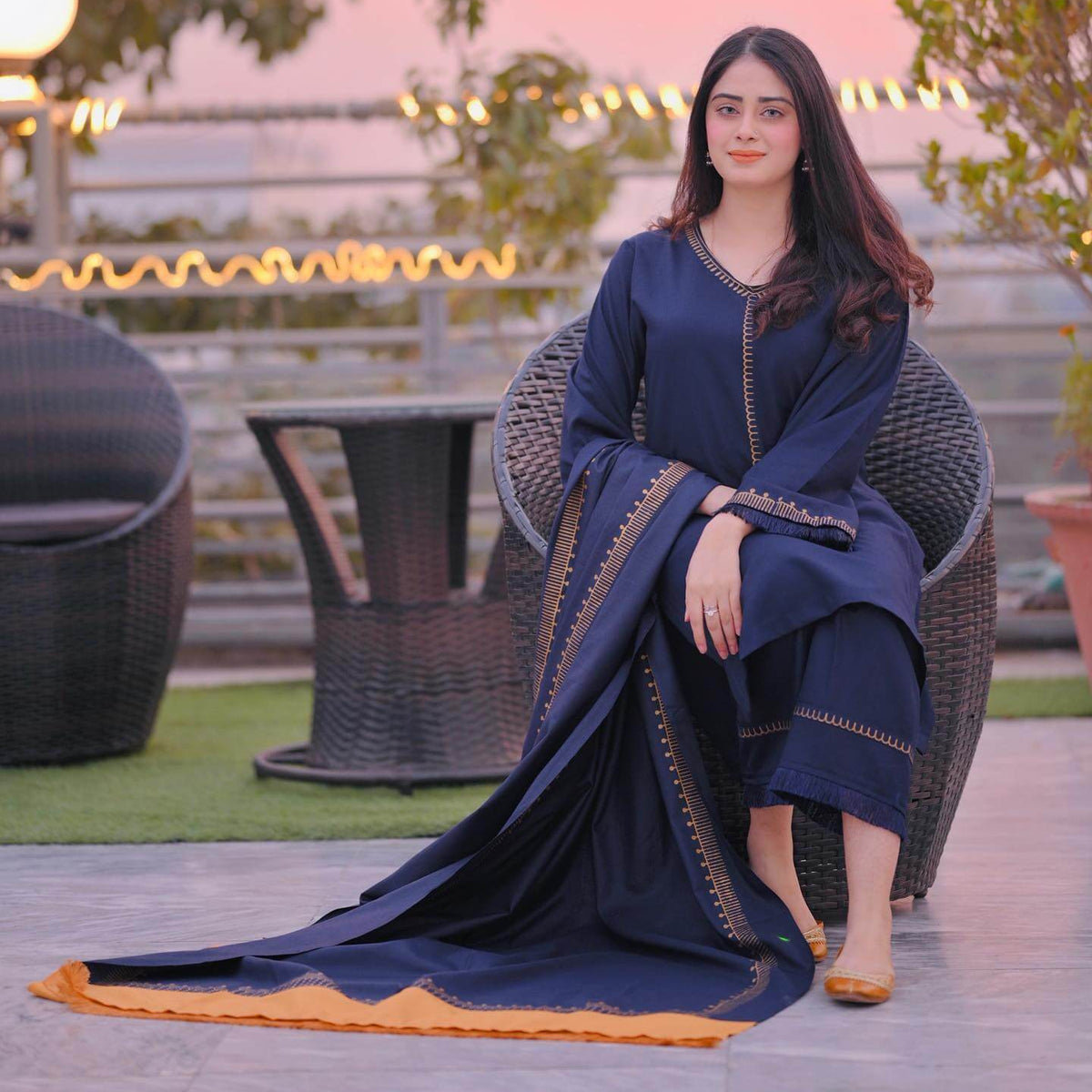 SR-1145 3Pc Unstitched Dhanak Suit with Printed Wool Shawl