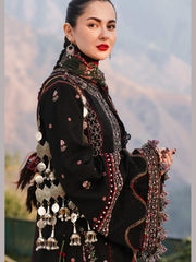 SR-MB520 Dhanak Embroidered Suit With Digital Printed Woolen Shawl