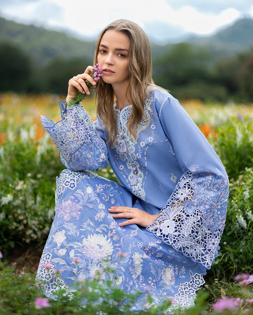 LF-MS2780 Lawn Unstitched Embroidered 3pc Suit With Monar Digital Printed Dupatta
