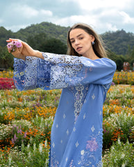 LF-MS2780 Lawn Unstitched Embroidered 3pc Suit With Monar Digital Printed Dupatta