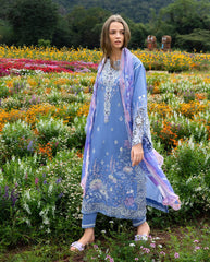 LF-MS2780 Lawn Unstitched Embroidered 3pc Suit With Monar Digital Printed Dupatta