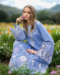 LF-MS2780 Lawn Unstitched Embroidered 3pc Suit With Monar Digital Printed Dupatta