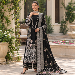 LF-KF06 Highly Recommended (8 meters) Unstitched Fully Embroidered Dhanak Suit With 4 Sided Embroidered Dhanak Shawl