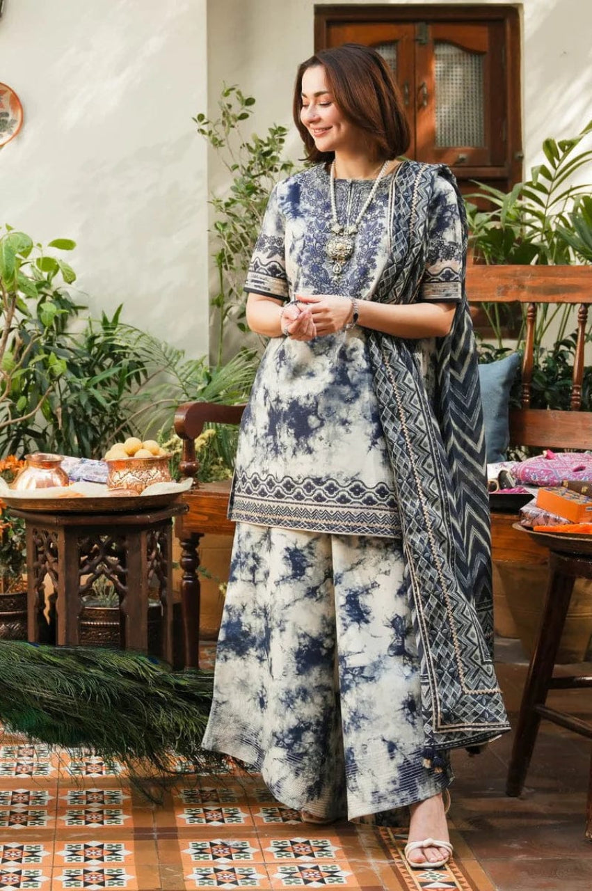 SR-SP500 Unstitched Digital Printed Lawn Suit 3pc With Digital Printed Lawn Dupatta