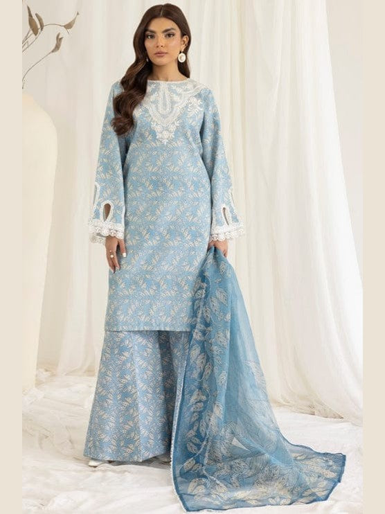 SR-MB442 Unstitched Digital Printed Lawn Suit 3pc With Digital Printed Voil Dupatta & Embroidered Patches