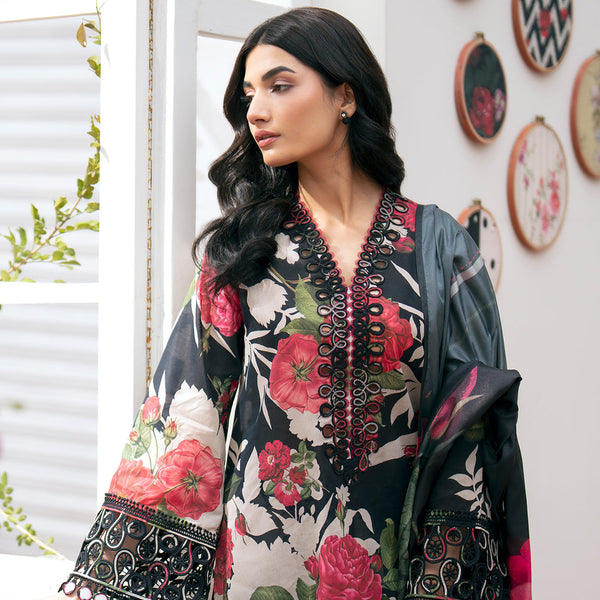 SR-BQ36 Digital Printed Khaddar Suit 3pc with Khaddar Digital Printed Dupatta