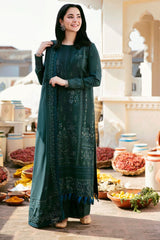 SR-MB935 Unstitched Fully Embroidered Dhanak Suit Embroidered Dhanak Shawl