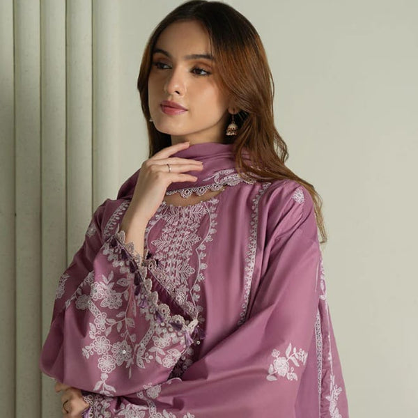 SR-CS900 Unstitched Heavy Embroidered Dhanak Suit With Embroidered Dhanak Shawl