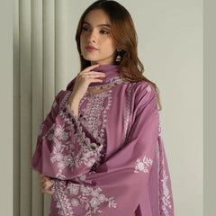 LF-CS900 Unstitched Heavy Embroidered Lawn Suit With Embroidered Lawn Dupatta