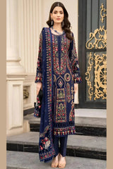 SR-MB965 Unstitched Embroidered Dhanak Wool Suit With Embroidered Dhanak Shawl