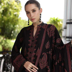 SR-SP565 Unstitched Heavy Embroidered Dhanak Suit With Embroidered Dhanak Shawl