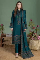 Highly Recommended LF-AJ940 Unstitched Fully Embroidered Lawn Suit With 4 Sided Embroidered Lawn Dupatta