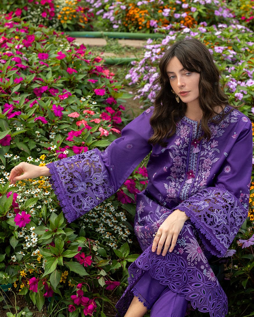 LF-MS2770 Lawn Unstitched Embroidered 3pc Suit With Monar Digital Printed Dupatta
