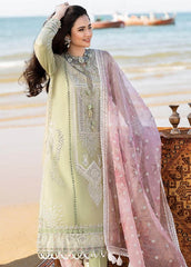 LF-CH10 Embroidered ChickenKari Lawn Suit With Printed Organza Dupatta