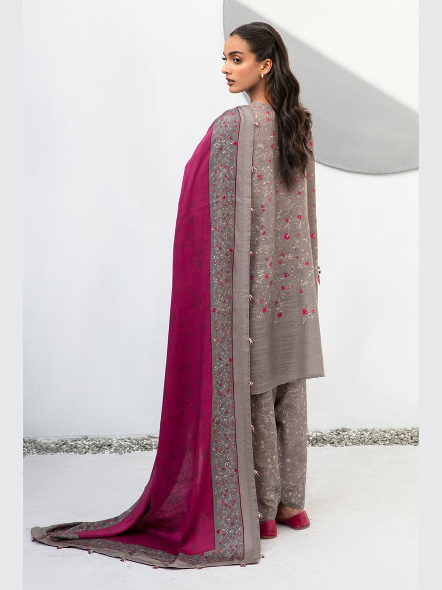 SR-BQ405 Digital Printed Khaddar 3Pc Suit With Digital Printed Khaddar Dupatta