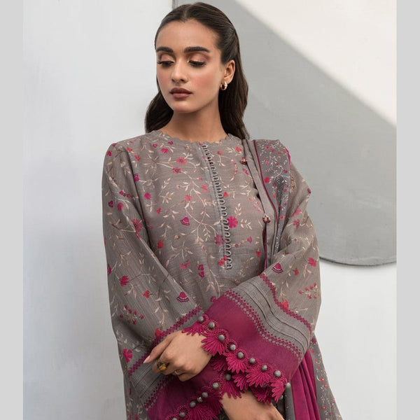 SR-BQ405 Digital Printed Khaddar 3Pc Suit With Digital Printed Khaddar Dupatta