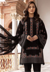 LF-465 Lawn Unstitched Embroidered 3pc Suit With Bamber Chiffon Embroidered Dupatta
