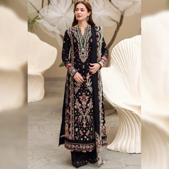 LF-QL2655 Unstitched Heavy Embroidered Lawn Suit With Bamber Chiffon Embroidered Dupatta